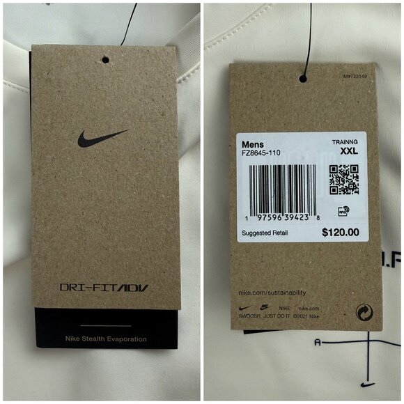 Nike APS Shirt Mens XXL 2XL Beige Stealth Long Sleeve Dri FIT ADV Versatile Crew - Picture 4 of 11